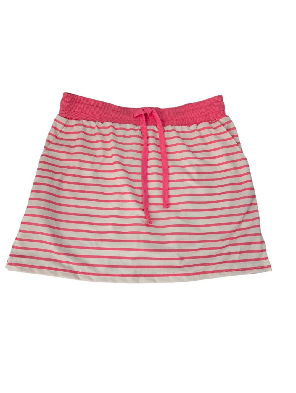 Fresh Produce Pink & White AVERY Weekender Striped Skort Sze Med